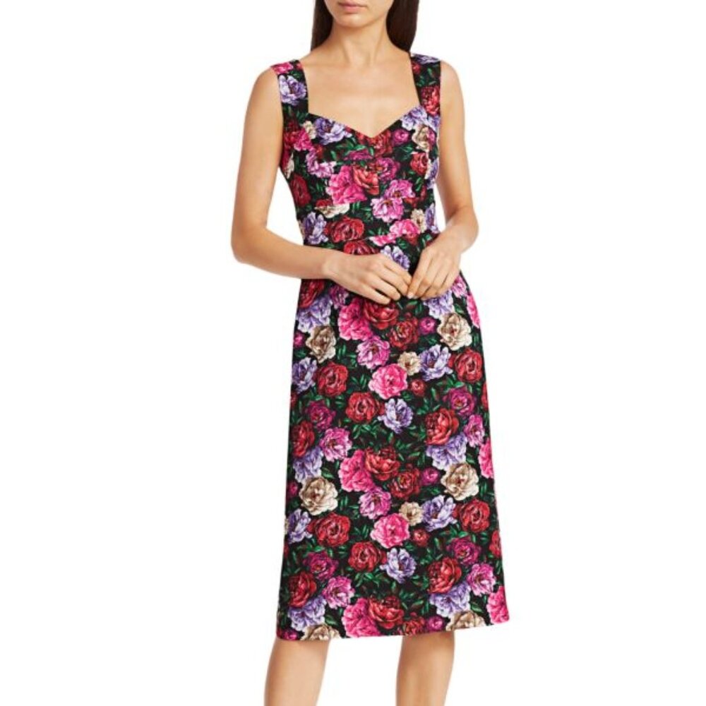 ✨HOST PICK✨ Escada Dinavia Floral Sheath Dress Sleeveless Multicolor Womens
